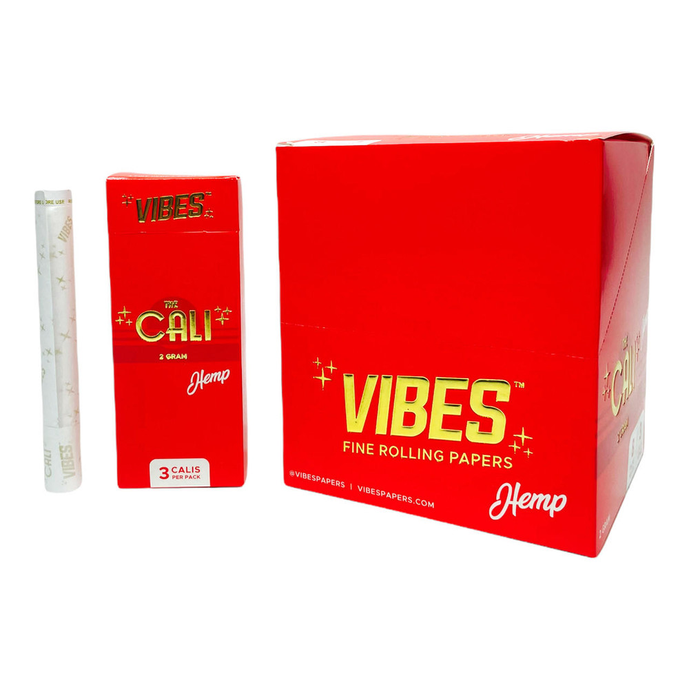 VIBES THE CALI 2 GRAMS FINE ROLLING PAPERS 8 PACKS / 3 PAPERS
