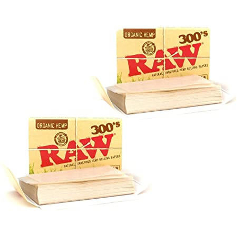 RAW ORGANIC HEMP PAPER 1 1/4 300 PER PACK - 40CT DISPLAY