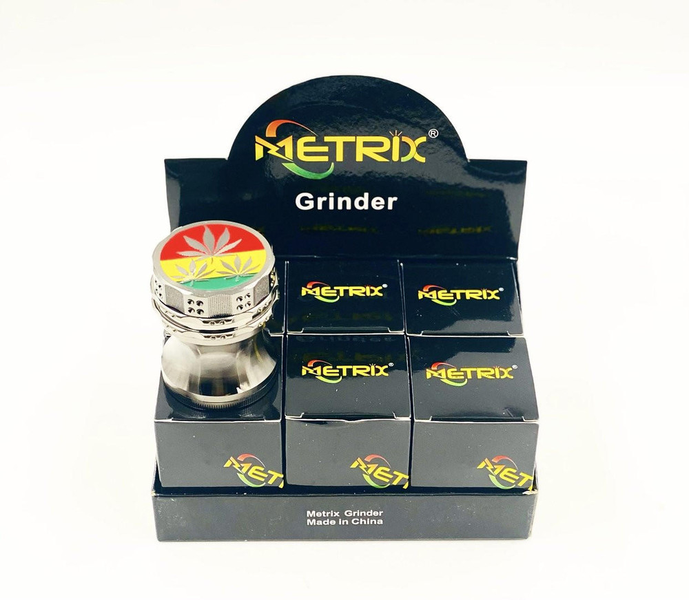 METRIX G-104 MIXED 63MM 4 LAYERS GRINDER - DISPLAY OF 6CT