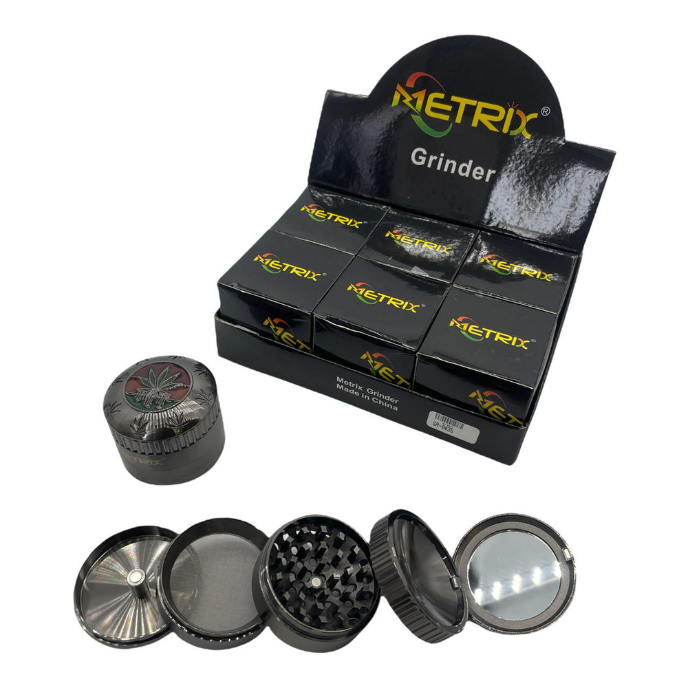 METRIX G-112 MIRROR TOP 52MM 4 LAYERS GRINDER - DISPLAY OF 6CT