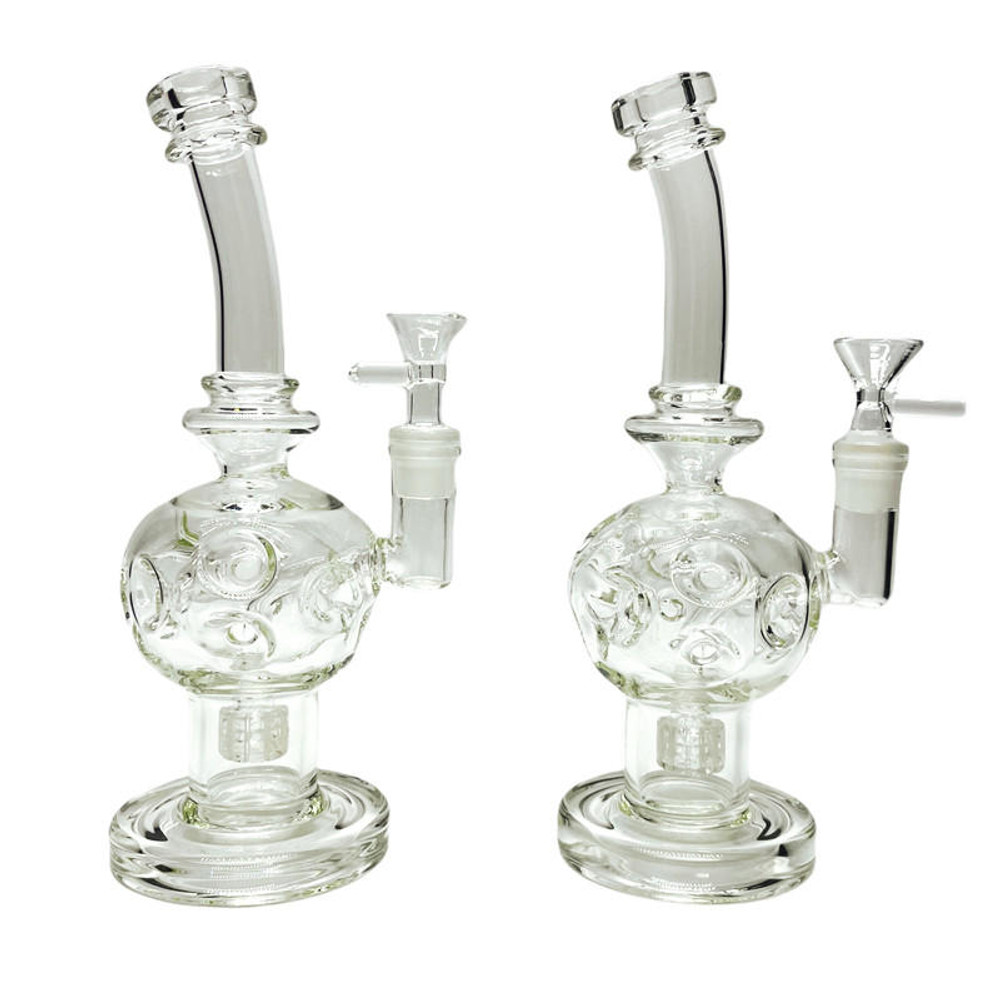 BENT NECK WITH DISC PERC FAB EGG WATERPIPE 9 WP100559