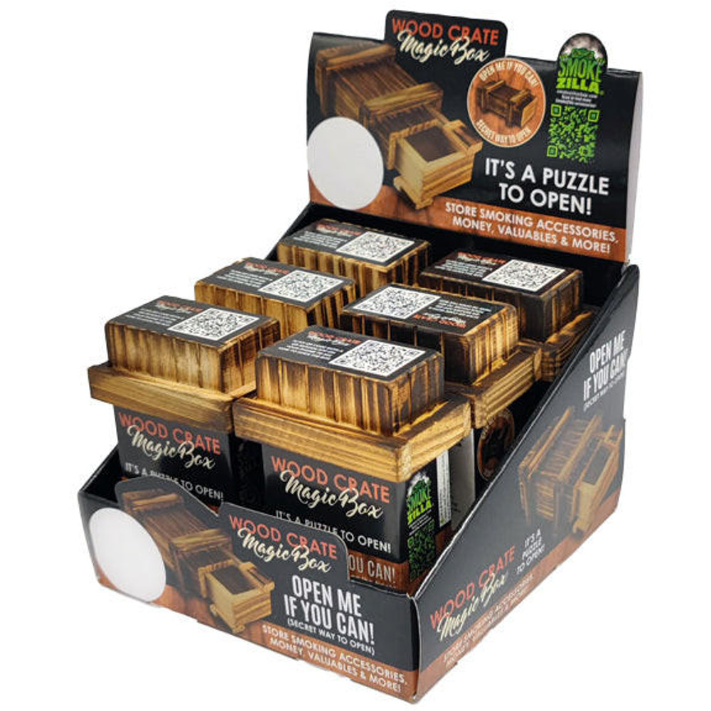 SMOKEZILLA - WOODED CRATE MAGIC BOX - 6CT DISPLAY