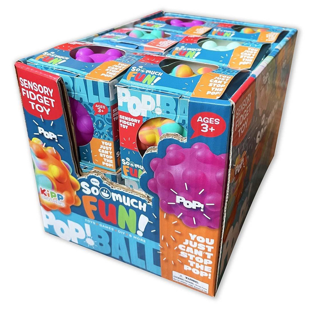FIDGET POP BALL - DISPLAY OF 12CT
