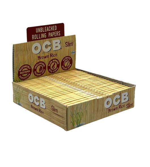 Obc Rizla OCB BROWN RICE 1 1/4 ROLLING PAPERS - 24CT DISPLAY