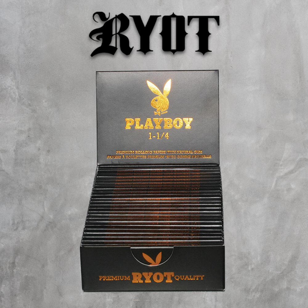 PLAYBOY BY RYOT ROLLING PAPERS 1-1/4  - 25CT DISPLAY
