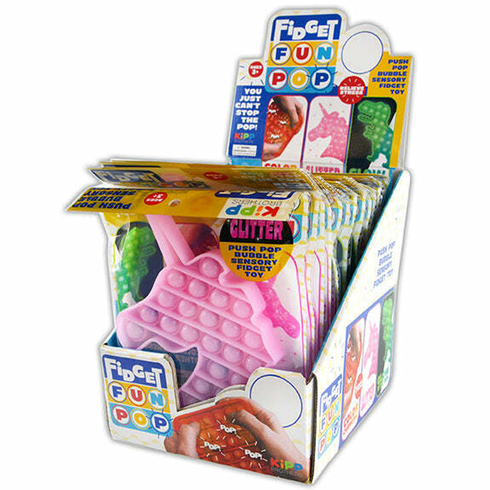 SMOKEZILLA KIPP BROTHERS - LARGE FIDGET BUBBLE POP GAME - 12CT DISPLAY