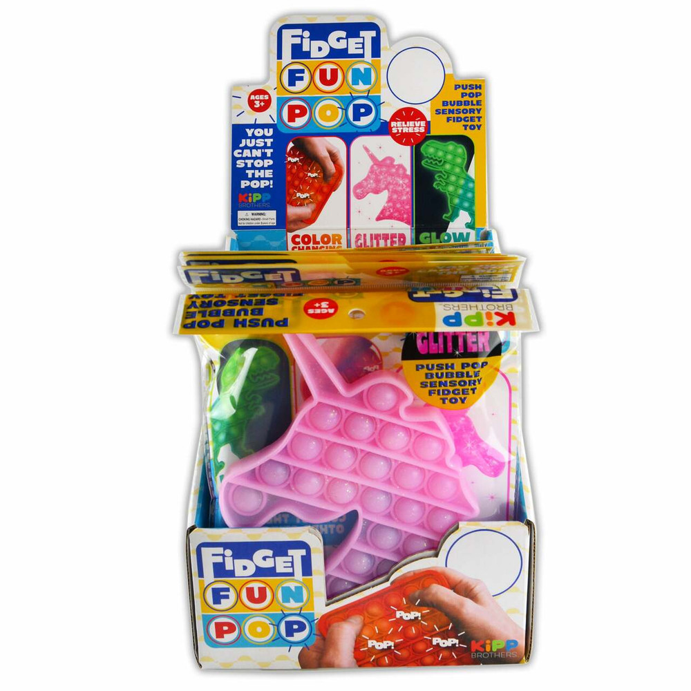 SMOKEZILLA KIPP BROTHERS - LARGE FIDGET BUBBLE POP GAME - 12CT DISPLAY