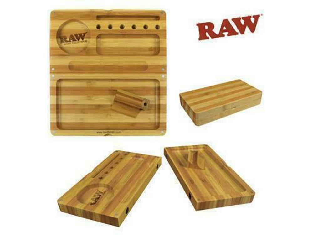  RAW BAMBOO BACKFLIP MAGNETIC ROLLING TRAY (RAW-TRAY19) 