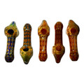  DRIPPING DOUBLE LAYER GOLD FUMED HANDPIPE 5" - 5CT BAG (TR9165) 