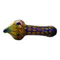  DRIPPING DOUBLE LAYER GOLD FUMED HANDPIPE 5" - 5CT BAG (TR9165) 