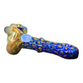  SUPER MONSTER HAMMER STYLE GOLD BUBBLE ART HANDPIPE 6" - 1CT (TR9335) 
