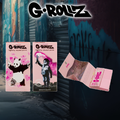 G-ROLLZ | BANKSY'S GRAFFITI KING SIZE - LIGHTLY DYED PINK - 50 KING SIZE PAPERS + TIPS & TRAY - 16CT DISPLAY