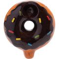  WACKY BOWLZ - 3.5" CHOCOLATE DONUT CERAMIC PIPE - 1CT 