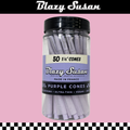 BLAZY SUSAN 1 1/4 SIZE PURPLE CONES - 50CT