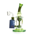  PHOENIX STAR RECYCLER DAB RIG WITH IMPORTED AMERICAN COLOR ROD WATERPIPE 9" 