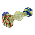  MULTI COLOR WITH MARBLES HEAVY HANDPIPE 5" - BAG OF 5CT 