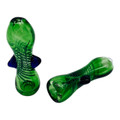  GREEN SHADE RIMMER MOUTH CHILLUM HANDPIPE 3" - BAG OF 10CT 