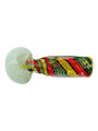  RASTA BODY FUMED HEAD HEAVY HANDPIPE 4" - BAG OF 5CT 