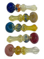  DOUBLE VOLUME FUMED COLOR HEAD HANDPIPE 4" - BAG OF 5CT 