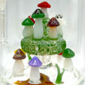 MONSTER MINDS - GLYCO FILLED MUSHROOM DESIGN 17" WATERPIPE