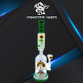 MONSTER MINDS - GLYCO FILLED BEES SUNFLOWER DESIGN 17" WATERPIPE