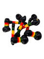 RASTA AND BLACK HAMMER HANDPIPE 5" - 5CT BAG