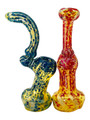 HEAVY COLORED FUMED BUBBLER 8"