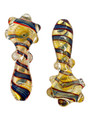 TWISTED ROD HEAVY SPOON GLASS HANDPIPE 4" - 5CT BAG
