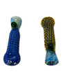INSIDE SPIDERWEBS DOUBLE TUBING GLASS CHILLUM 3" - 10CT BAG