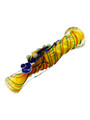 GOLD FUMING INSTECT ON TOP GLASS CHILLUM 3" - 10CT BAG