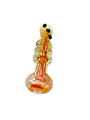 GOLD FUMING TRIPLE RING GLASS CHILLUM 3" - 10CT BAG