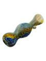 COLOR DUMED WITH ROLLSTOP GLASS CHILLUM 3" - 10CT BAG