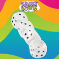 3.5IN STACKED DICE CERAMIC PIPE - WACKY BOWLZ