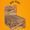 ZIG-ZAG KING SIZE PRE-ROLLED UNBLEACHED CONES 3PK - 24CT