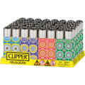 FLOWER GEOMETRIC CLIPPER LIGHTERS - 48CT