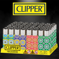 FLOWER GEOMETRIC CLIPPER LIGHTERS - 48CT