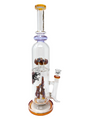 BIIGO BY LOOKAH - DUO CREEPGAZE & TENTAFUN PERC WATERPIPE 15.5" (GT054-PR)