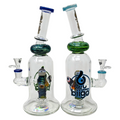 BIIGO BY LOOKAH - CIRCULAR BASE ELEGANT FRIGHTMAZING PERC WATERPIPE 12"