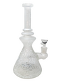 BIIGO BY LOOKAH - SAND BLASTED CIRCLED STAR SHOWERHEAD PERC WATERPIPE 9"