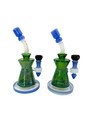 METRIX FUMED ART DISC PERC WATERPIPE ASSORTED COLOR 9"