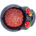 WHITE SKULL PINK BRAIN & MUSHROOM EYES ASHTRAY