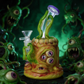 GLOW IN THE DARK MELTED MONSTER HEAVY WATERPIPE 8"