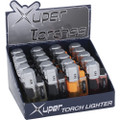 XUPER QUAD TORCH / RED FLAME LIGHTER - DISPLAY OF 20