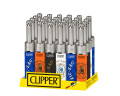 ZIG-ZAG COLLECTION MINI TUBE CLIPPER LIGHTERS - DISPLAY OF 24