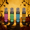 CLIPPER CP11 SUGAR SKULLS LIGHTERS - DISPLAY OF 48