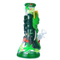 420 MONSTER HANDCRAFTED GLOW IN THE DARK GLASS WATERPIPE