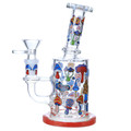 MIX MUSHROOM STICKERS GLASS WATERPIPE 7"