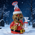MAGIC STICK SANTA GLASS WATERPIPE 10"