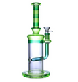 GREEN SLIME SHADE INLINE PERC GLASS WATERPIPE 12"