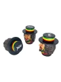 JAMAICAN METAL 4 PARTS GRINDER MULTI COLOR (GT-9449BA) - DISPLAY OF 6